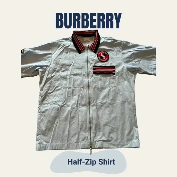 BURBERRY	: Half-Zip Shirt - Picture 1 of 4